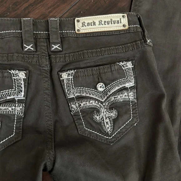 Rock Revival Women’s Black Celinda Skinny Jeans 29 Stones - Picture 7 of 7